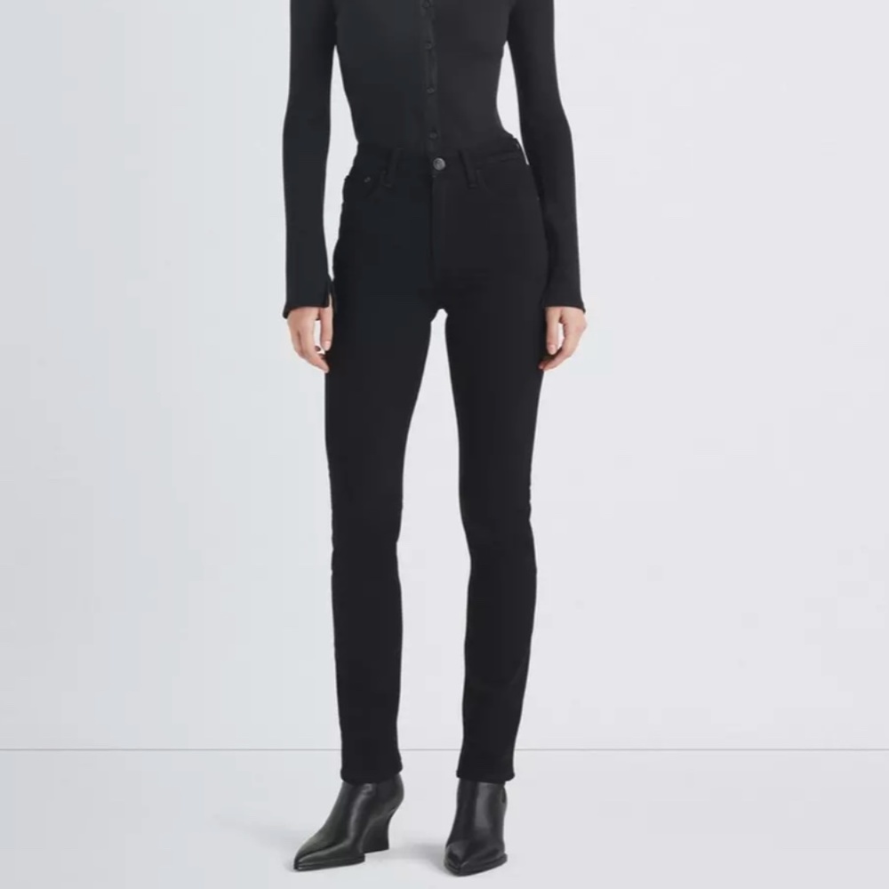 Wren Full Length Straight Black High-Rise Vintage Stretch Jean  Size 24